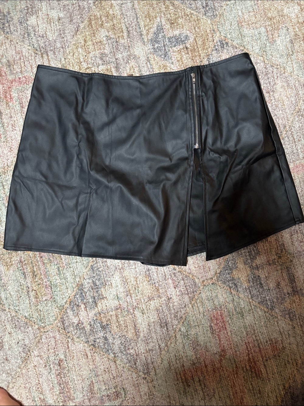 Faux Leather Mini Skort